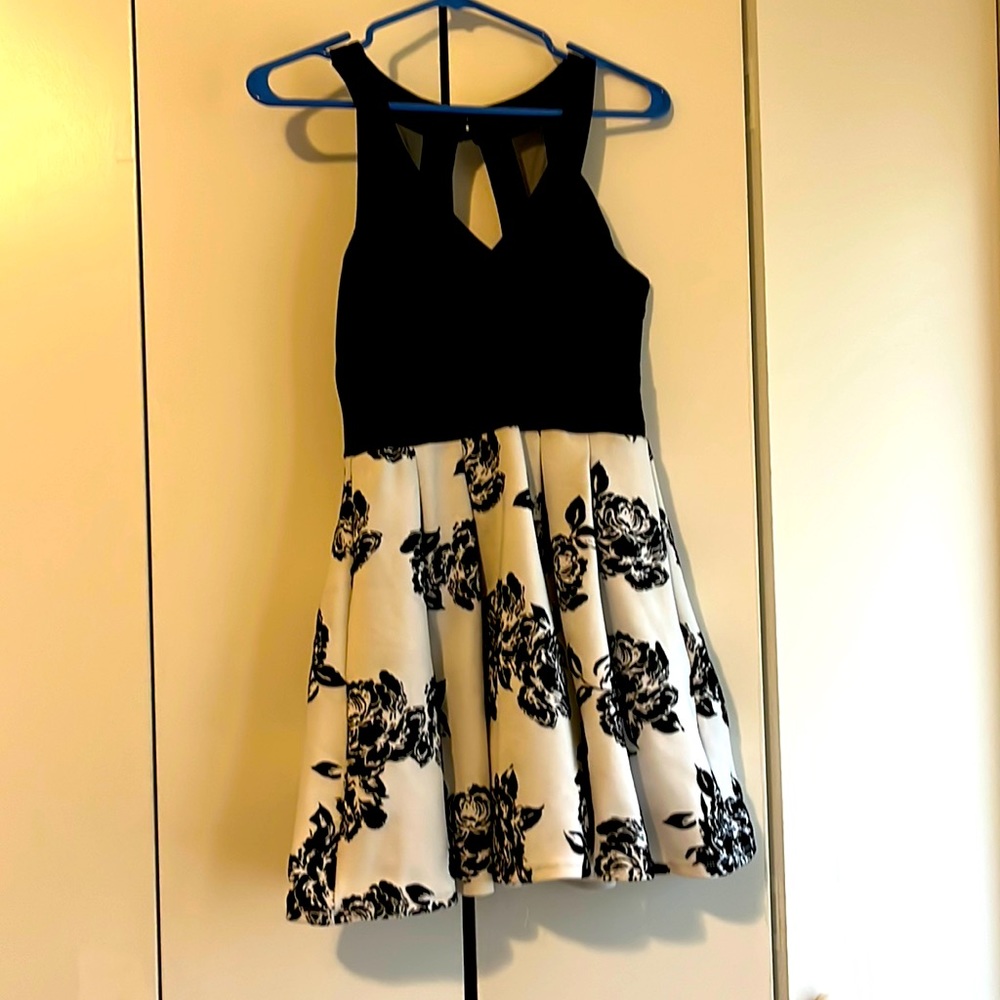 Crystal Doll, Black and white dress with roses on bottom